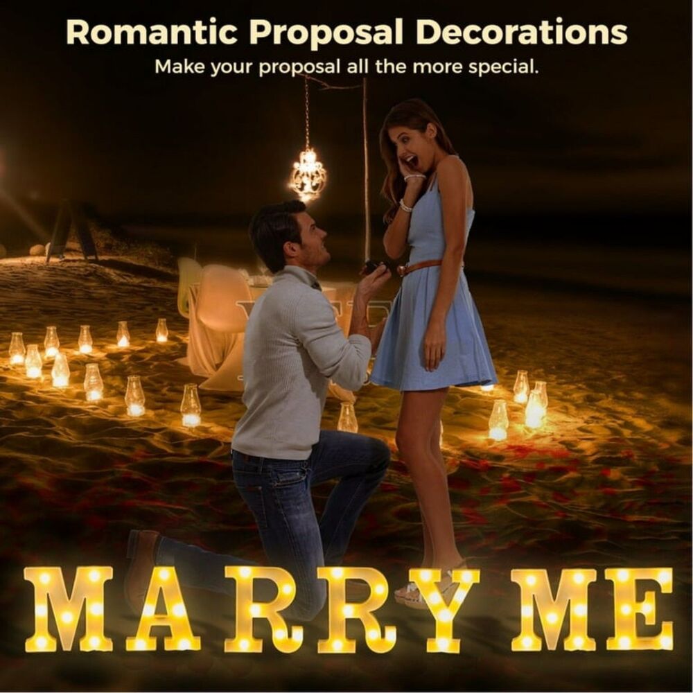 Light Up "Marry Me" Letters Set NEW - Picture 3 of 7